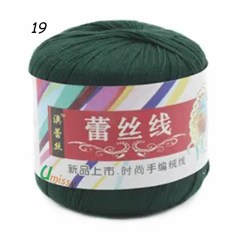 1pc 19 1 шт. хлопок чесаная пряжа для ручного вязания тонкая мягкая цветная Органическая пряжа - Цвет: 1pc 19