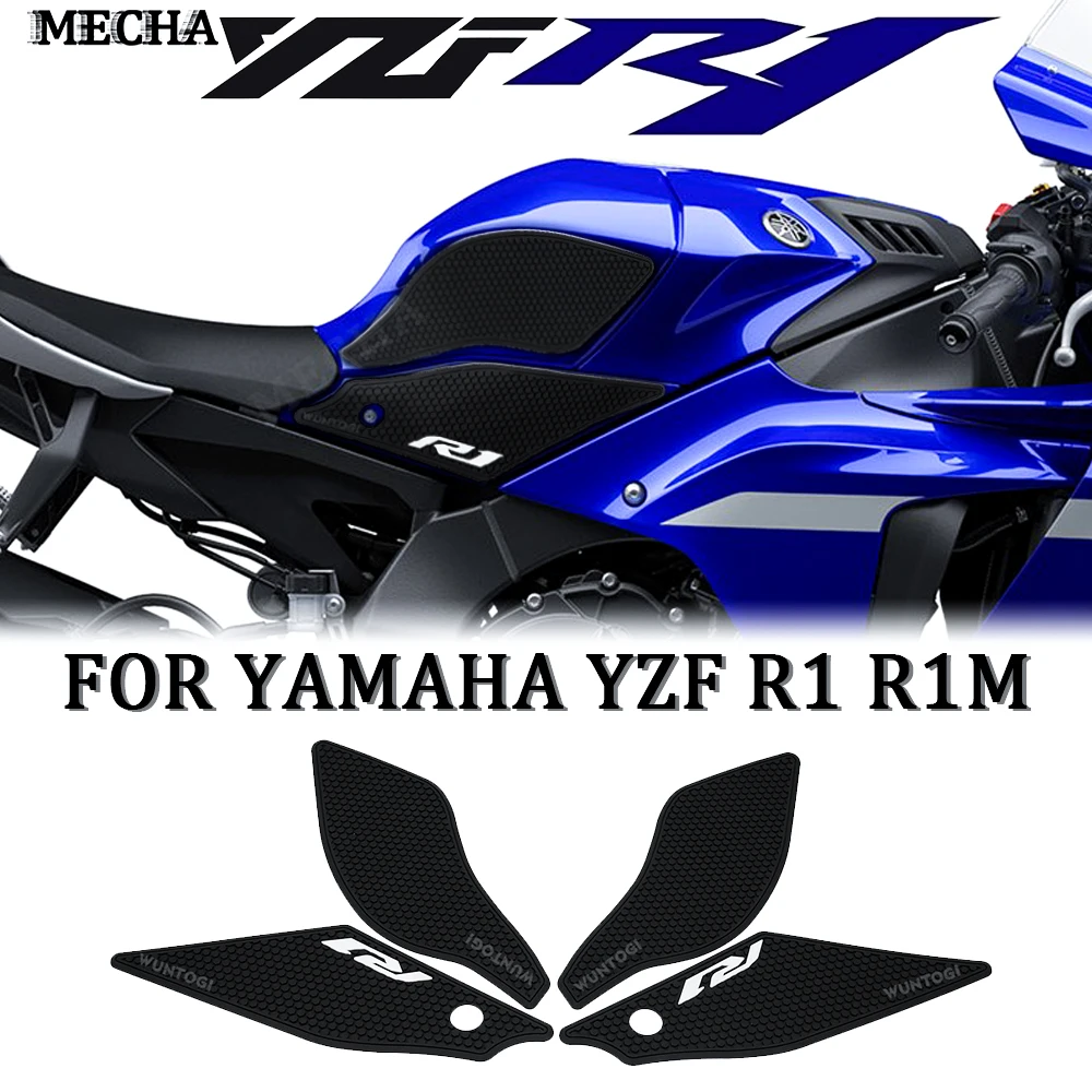 

Fuel Tank Stickers For Yamaha YZF R1 R1M YZFR1 2020 - 2021 Motorcycle Tank Pad Kit Non-slip Side Waterproof Pad Rubber Sticker