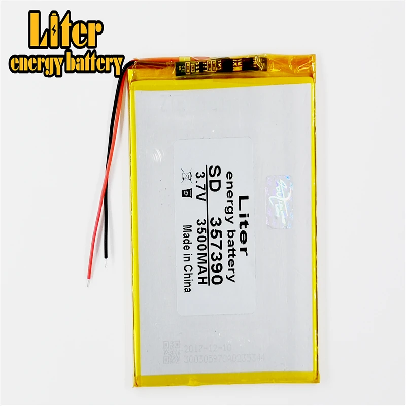 357390 3 7 V 3500MAH 357590 литий полимерный перезаряжаемый аккумулятор для GPS DVD E Book Tablet PC