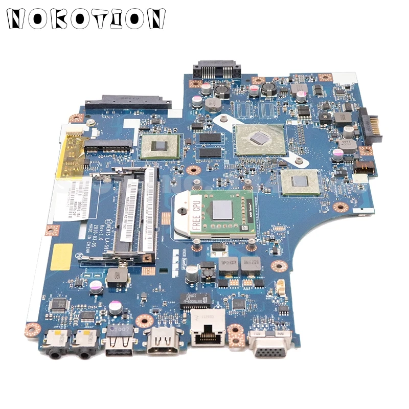 NOKOTION материнская плата для ноутбука acer aspire 5551g 5552g MBWVE02001 NEW75 LA-5911P основная плата DDR3 512MB GPU Бесплатный процессор