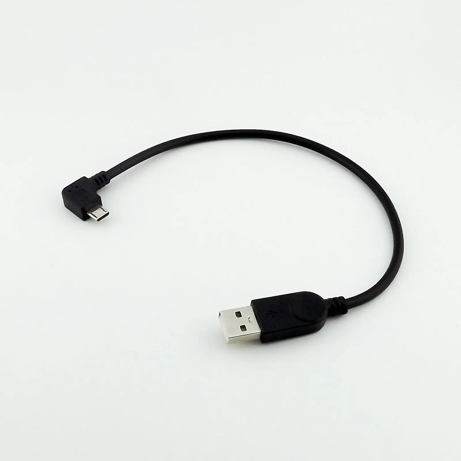 

10 шт. левый угол Micro USB 5Pin штекер USB 2,0 A Мужской Кабель-адаптер для зарядки данных 25 см