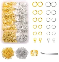 300 1200pcsset open jump ring kit for connectors diy for necklace bracelect jewelry making kits finding supplies with box sets