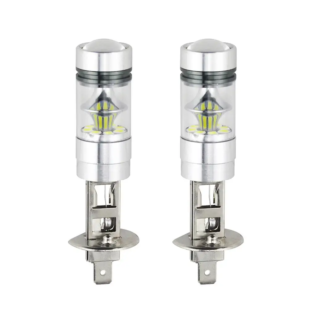 2 шт. Автомобильный светодиодный противотуманный фонарь высокой мощности H1 12 в 100