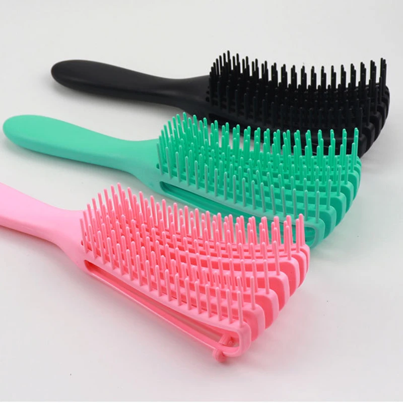

3pcs/set Hair Styling Combs Eight-claw Comb + Eyebrow Brush Anti-Static Scalp Massage Hair Comb 8 Rows Hair Brush Y0507