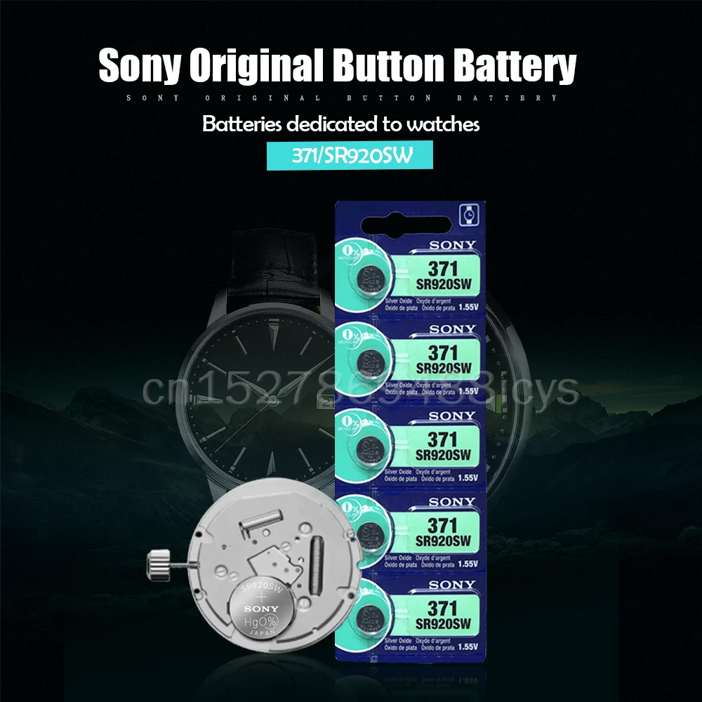 Оригинальный аккумулятор из оксида серебра Sony 371 SR920SW AG6 920 LR920 LR69 171 370A 371A 1 55 V для