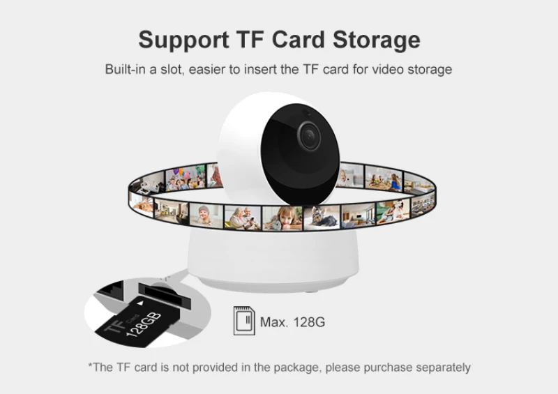 Беспроводная умная мини-камера видеонаблюдения SONOFF 1080P IP 360 ик ночное видение