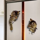 1 шт. 3D милые наклейки сделай сам в виде кошки, наклейки для туалета для семьи, наклейки на стену, для ванной, унитаза, украшение для кухни