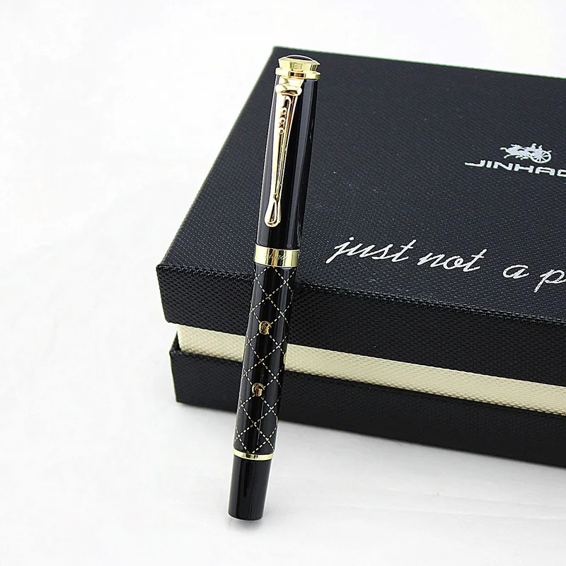 JINHAO 500 черная лакированная гелевая ручка, цвета 0,7 мм, перо, шариковая ручка, заправка, высокое качество,, роскошная ручка для письма, подарок