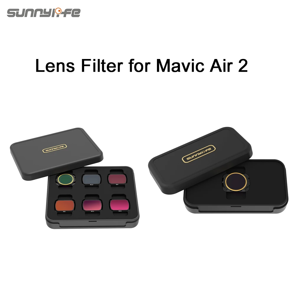 Фильтр для объектива Sunnylife Mavic Air 2 Регулируемый MCUV CPL ND/PL DJI ND16 ND32 и фильтр с