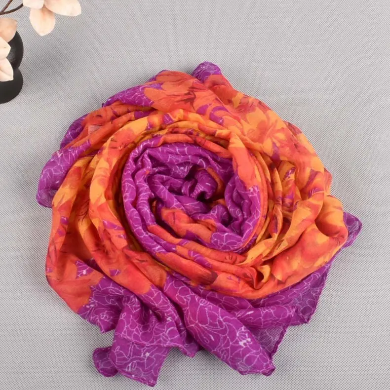 Весенняя двухцветная шелковая сатиновая квадратная лента для волос хиджаб