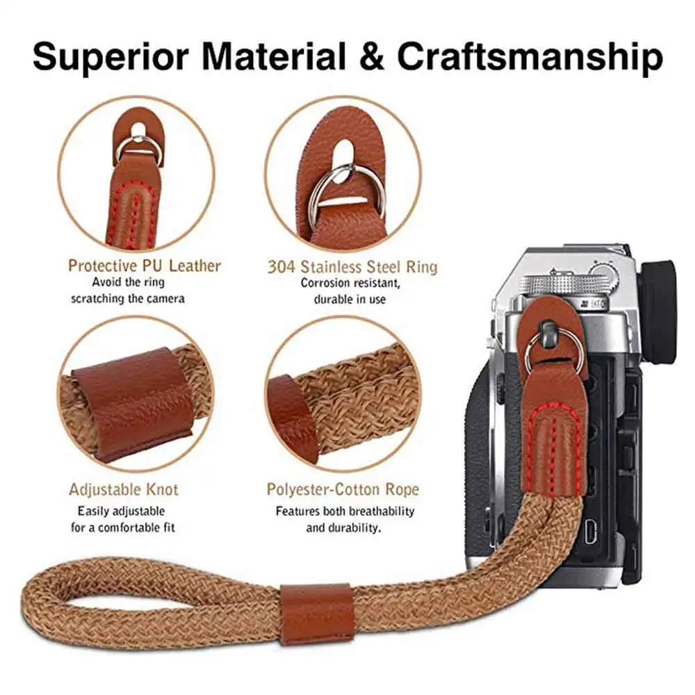 Кожаный ремешок Foleto для камеры нейлоновый на запястье Leica Canon Nikon Sony SLR|Ремни камер|