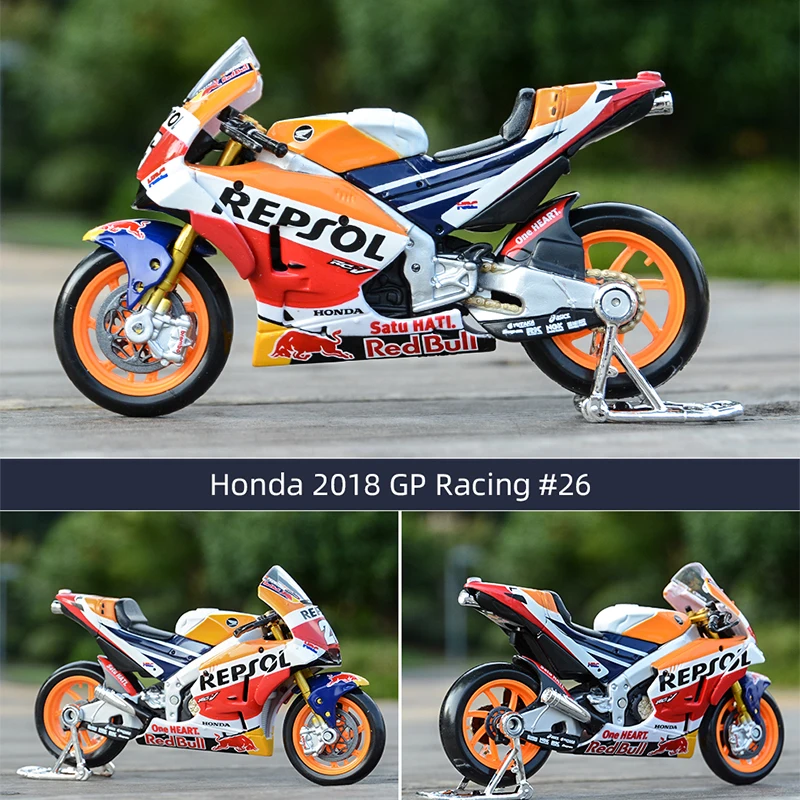 

Maisto 1/18 Honda Motorcycle GP Racing RC213V Repsol Marquez No#26 Diecast Model Toy Display Collection