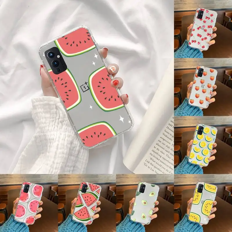 

Summer Fruit Watermelon Phone Case Transparent For OnePlus 9 8 7 7t 8t Oppo find X3 X2 reno5 Vivo X60 X50 Pro MeiZu 17 16XS