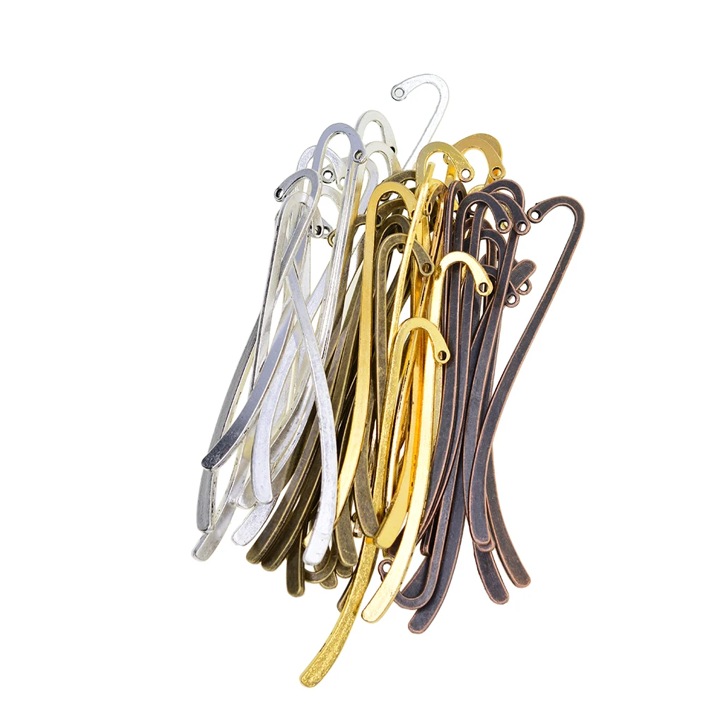 24 шт. разных цветов классические простые закладки из сплава металла пустое