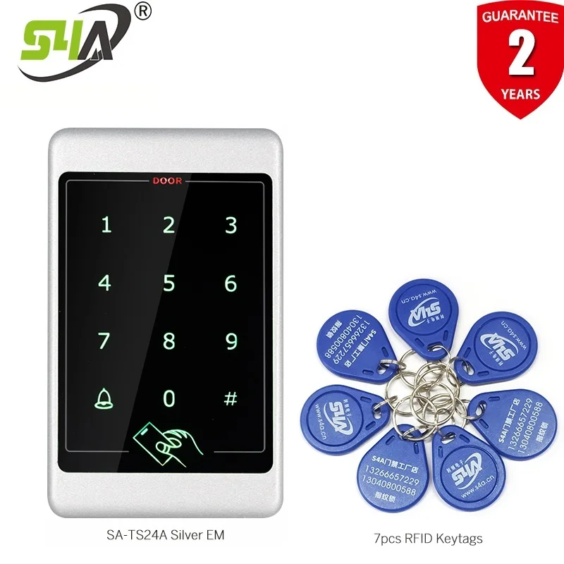 Металлическая сенсорная панель управления доступом RFID для внутренней