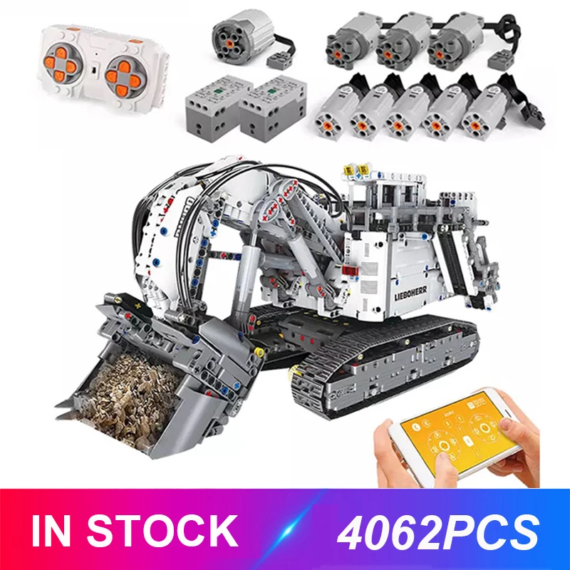Mouldking 13130 Liebherr R 9800 экскаватор Совместимость 42100 конструкторных блоков, Детские кубики, развивающие игрушки рождественские подарки для детей