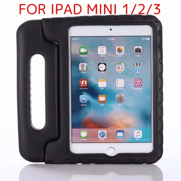 Mini 123 Black EVA Fundas для IPad Mini 4 чехол для детей роскошный EVA пены Стенд противоударный чехол для Apple IPad Mini 5 1 2 3 retina с ручкой - Цвет: Mini 123 Black EVA