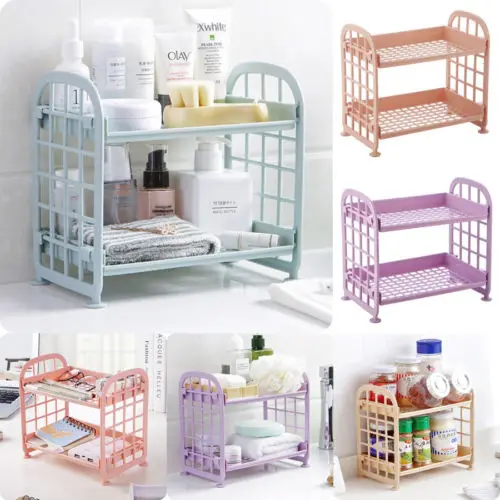 2 Tier Plastic Bathroom Shower Caddy Corner Storage Holders Racks Kitchen Shelf Organiser Case Container Organizer | Дом и сад