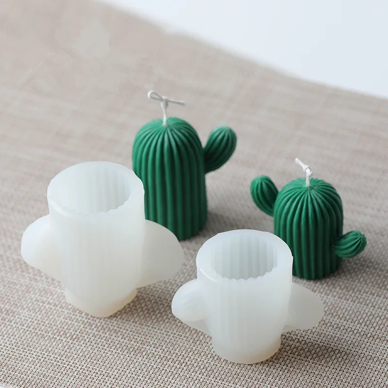 

3D Cactus Candle Mold 3D Craft Art Silicone Mold for Handmade Soap, Lotion bar, Candle, Crayon, Wax DIY Candles Mould