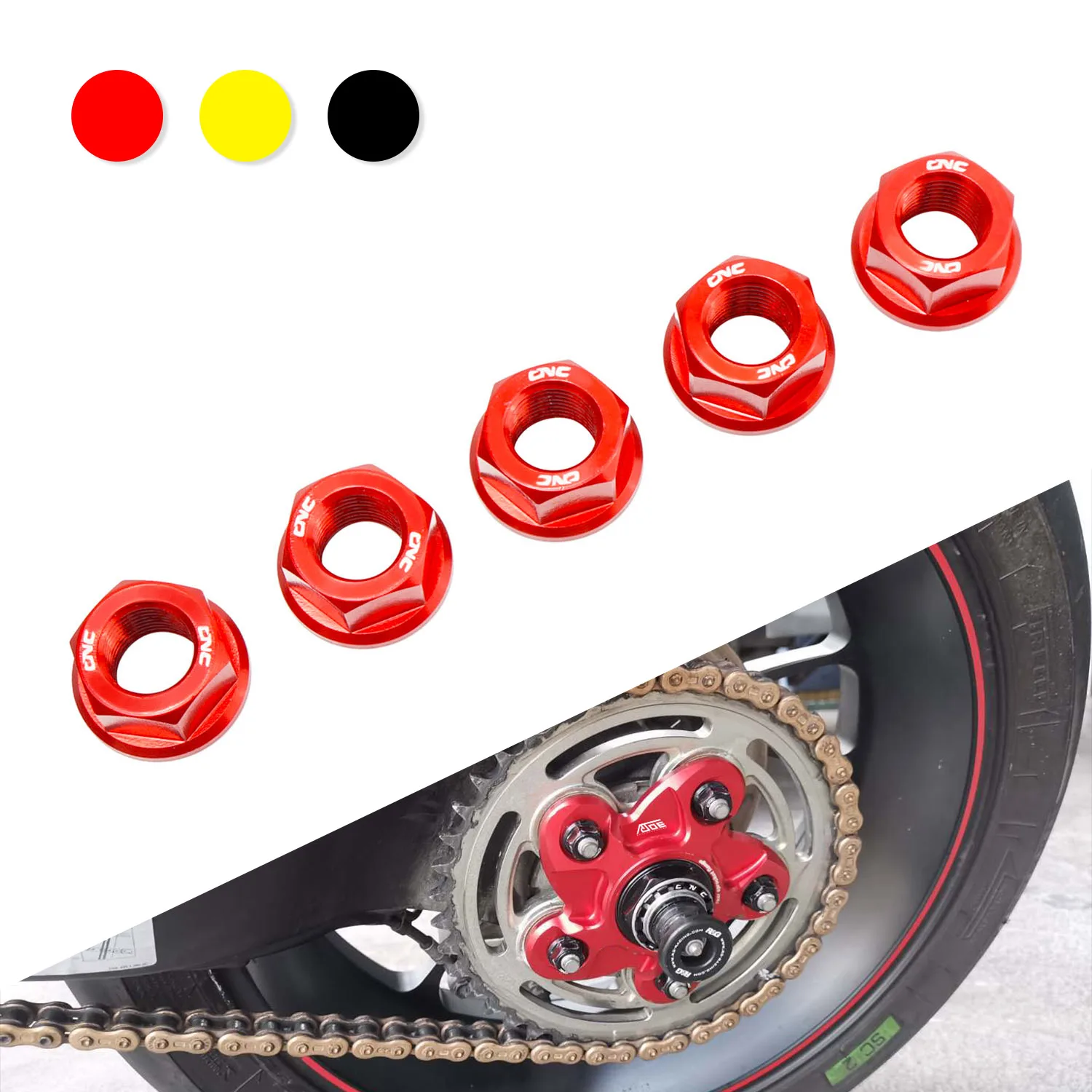 Motorcycle Accessories Moto Rear Sprocket Cover Nuts M10*1.0 For Ducati SBK 848 EVO Monster 796/1100EVO Streetfighter 848