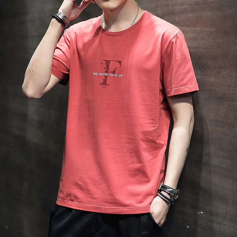 Футболка TONLION мужская с коротким рукавом хлопковая простая тенниска круглым