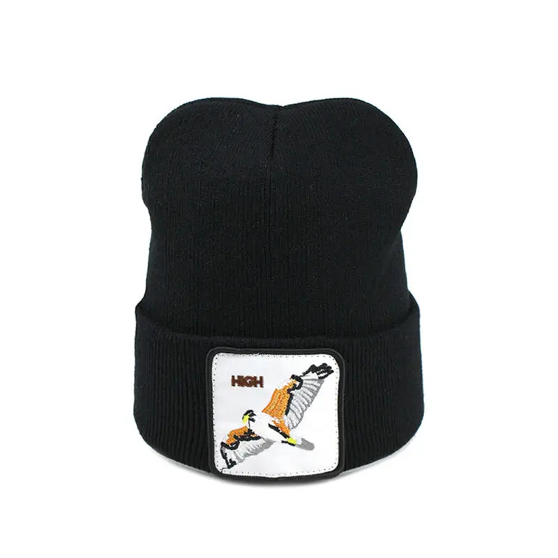 Модные зимние мужские и женские тёплые вязаные шапки из шерсти с помпонами