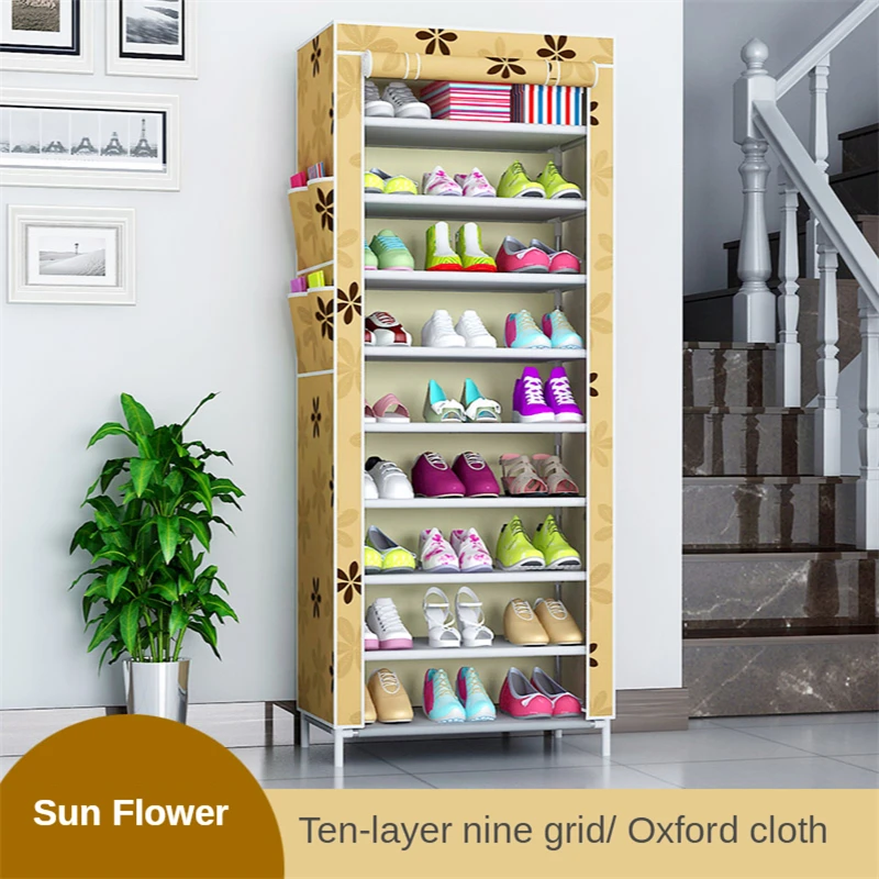 Пылезащитная стойка для обуви из ткани Оксфорд полка шкаф хранения портативный