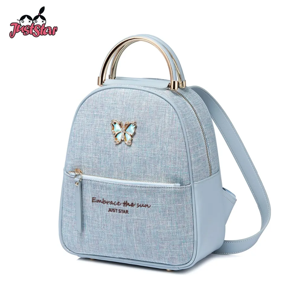 Бренд JUST STAR женский рюкзак из искусственной кожи женская сумка с бабочкой
