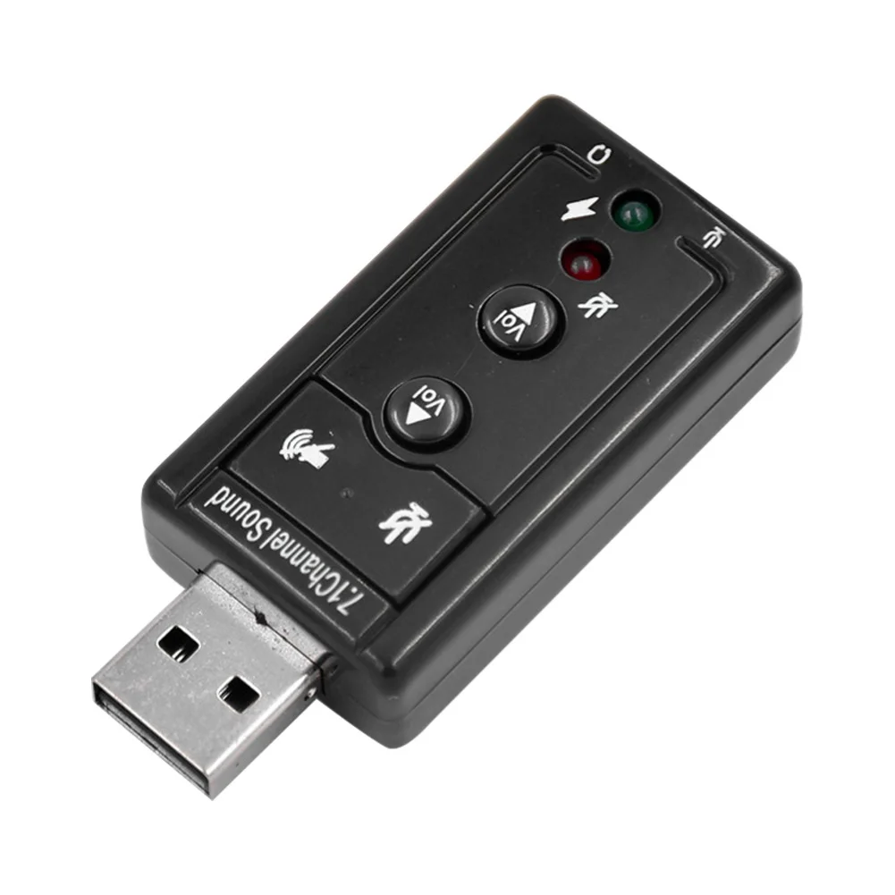 Внешний USB аудио адаптер звуковой карты Виртуальный 7 1 ch 2 0 микрофон динамик Аудио