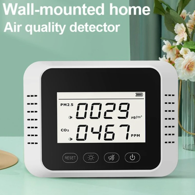 

Digital CO2 Detector Air Quality Monitor PM2.5 Tester Air Analyzer Monitor PM2.5 Tester 0-5000Ppm CO2 Meter