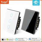 Умный сенсорный выключатель Tuya с Wi-Fi, настенный выключатель, европейский стандарт, универсальный, работает с Alexa Google Home, для умного дома, жизнь, 123 клавиши