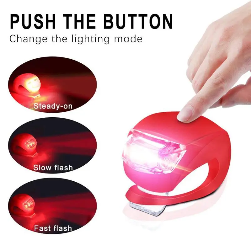 Силиконовый светильник для велосипеда 6 шт. светодиодный набор (3x белый и 3x