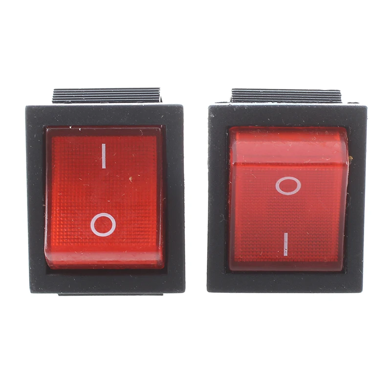 16A/250VAC 20A/125VAC красный индикатор светильник 4 Pin Кнопка ВКЛ/ВЫКЛ клавишный