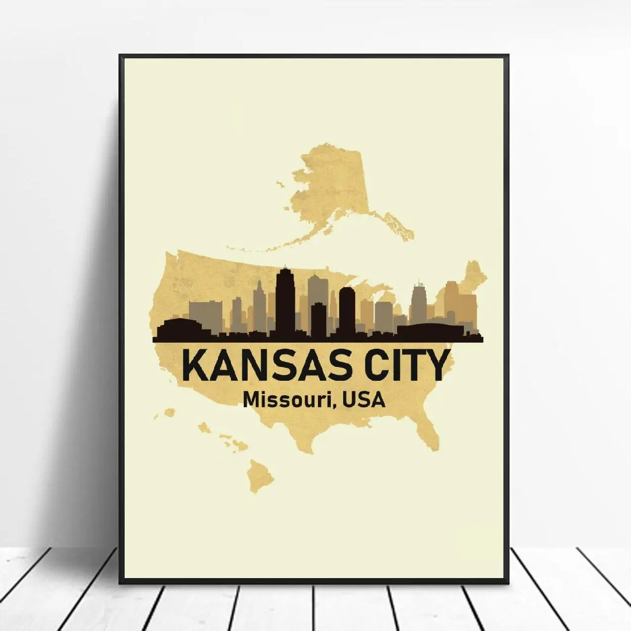 Канзас Сити США холст печать стеновое искусство постер картина современная