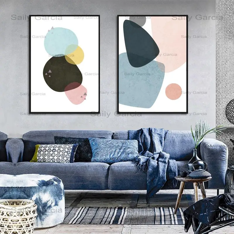 Холст художественный принт геометрические узоры абстрактный домашний декор