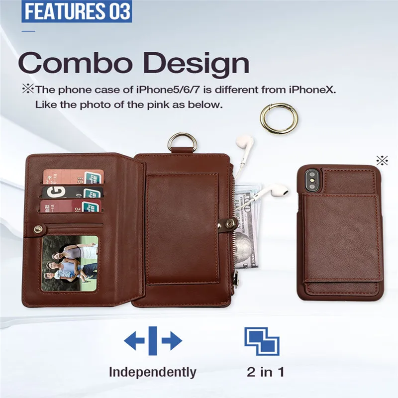 

Suitable for iPhone11 Pro MAX multi-function mobile phone leather case XS creative mobile phone shell wallet protective cover