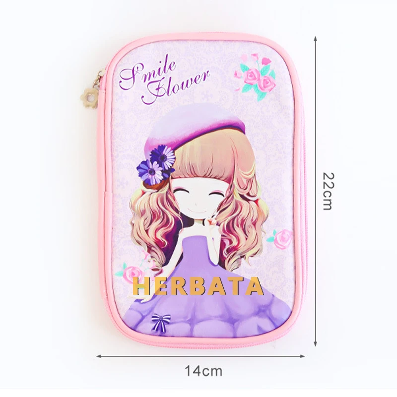 Кожаный чехол для карандашей девочек большая сумка хранения креативная паспорта