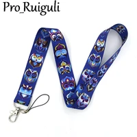 owl animal neck strap lanyard keychain mobile phone strap id badge holder rope key chain keyrings cosplay accessories gift