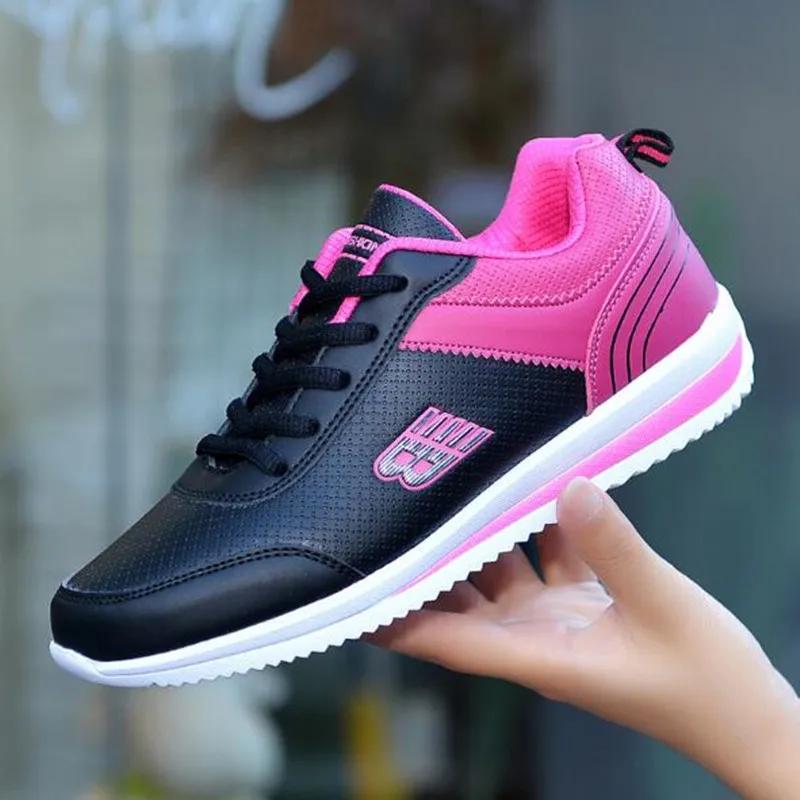 

Кроссовки женские из искусственной кожи, на плоской подошве, дышащие, повседневные, 2021