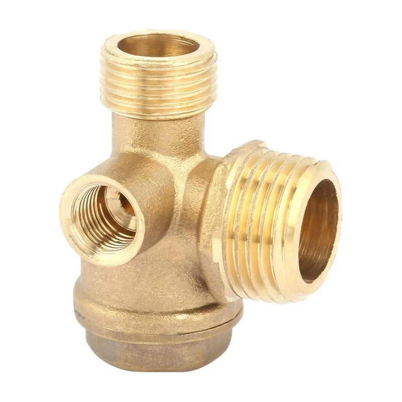 

Air Compressor Check Valve 3-Port Check Valve Male Thread Female Wire Check Valve Brass Material