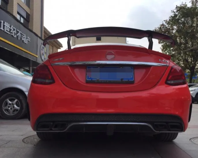 Для Benz CLA W205 W204 W213 A200 спойлер GT стиль ABS Материал cl45 W117 C200L задний багажник крылья спойлер Прайм и краска цвет