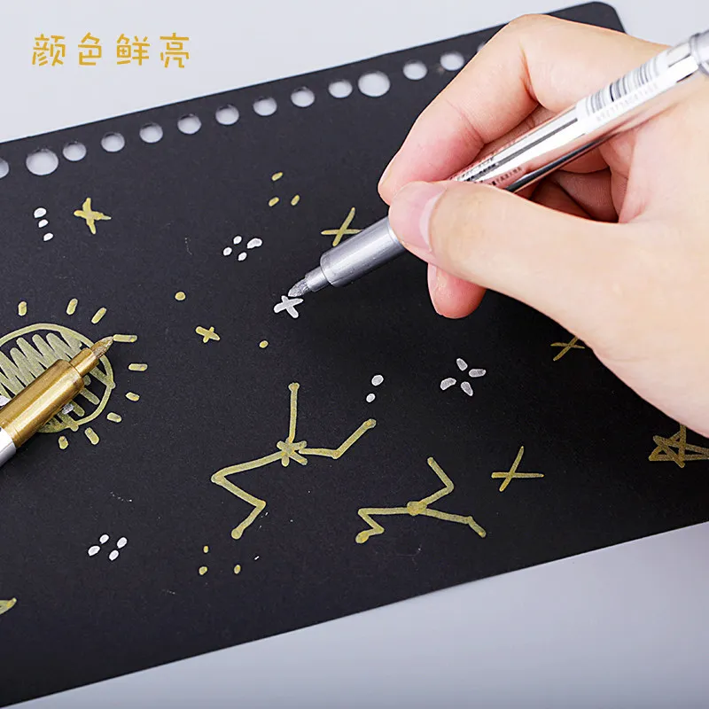 

5pcs/Lot Gold Silver Metallic Craft Pen Resin Drawing Pen Acrylic Paint Highlights Permanent Marker for DIY Silicone Mold Tool