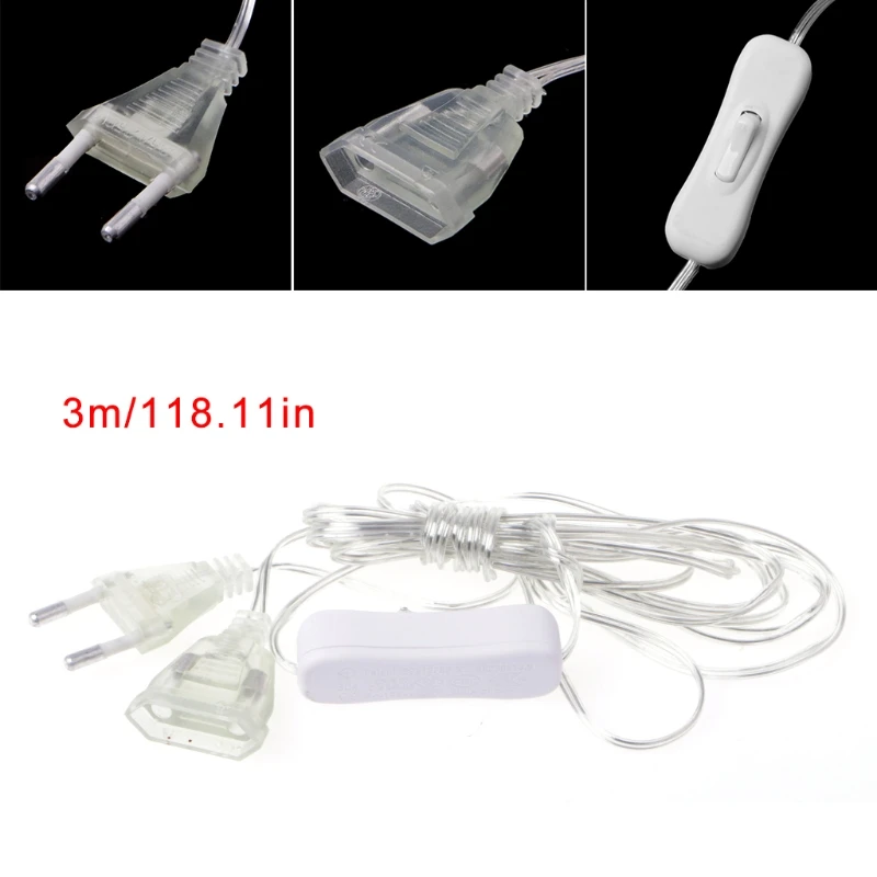 

100 Вт EU штекер-гнездо блок питания адаптер переменного тока Удлинительный кабель шнур 3 м 5 м