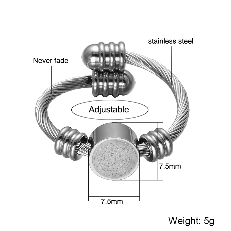 Христианский крест библейские проволочные кольца для молитвы серебряный цвет