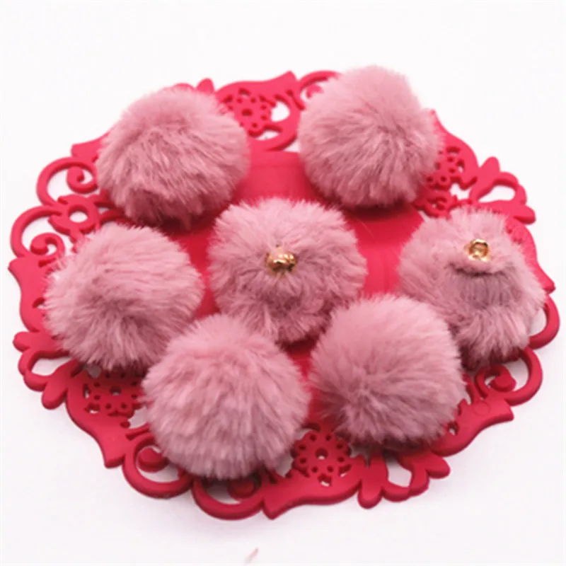 20pcs 25mm Mix Colors Imitate Rabbit Fur Fabric Covered Round Bead Ball Pendant Home Garden Cabochon Crafts Jewelry DIY | Дом и сад