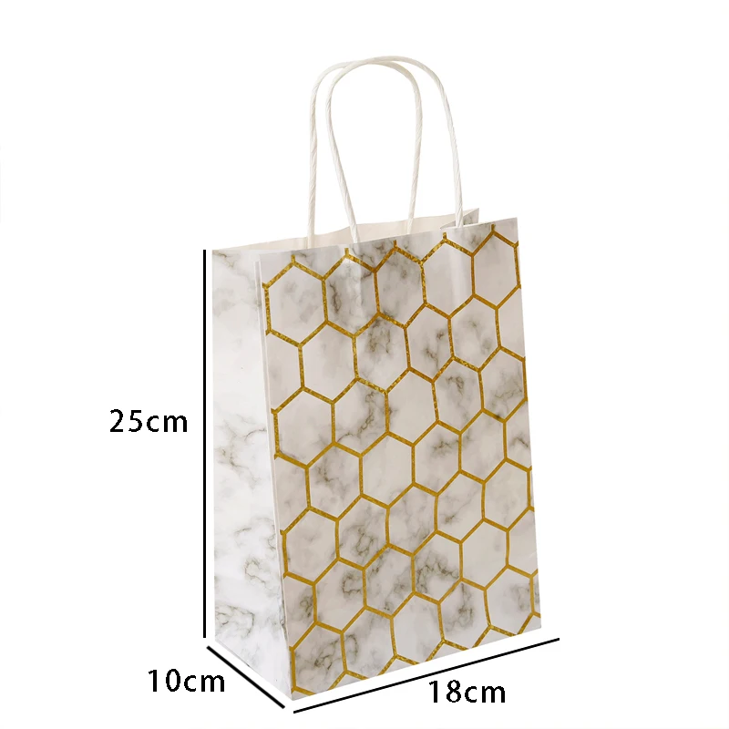 40 шт. черный и золотой узор в горошек шеврон полоски бумажные сумки подарочные