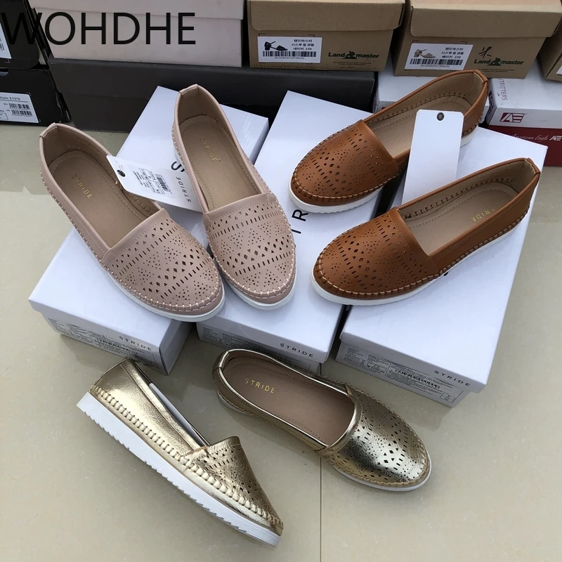 

Женские туфли с перфорацией, повседневные туфли на плоской подошве, лоферы в стиле ретро, большие размеры, лето 2021