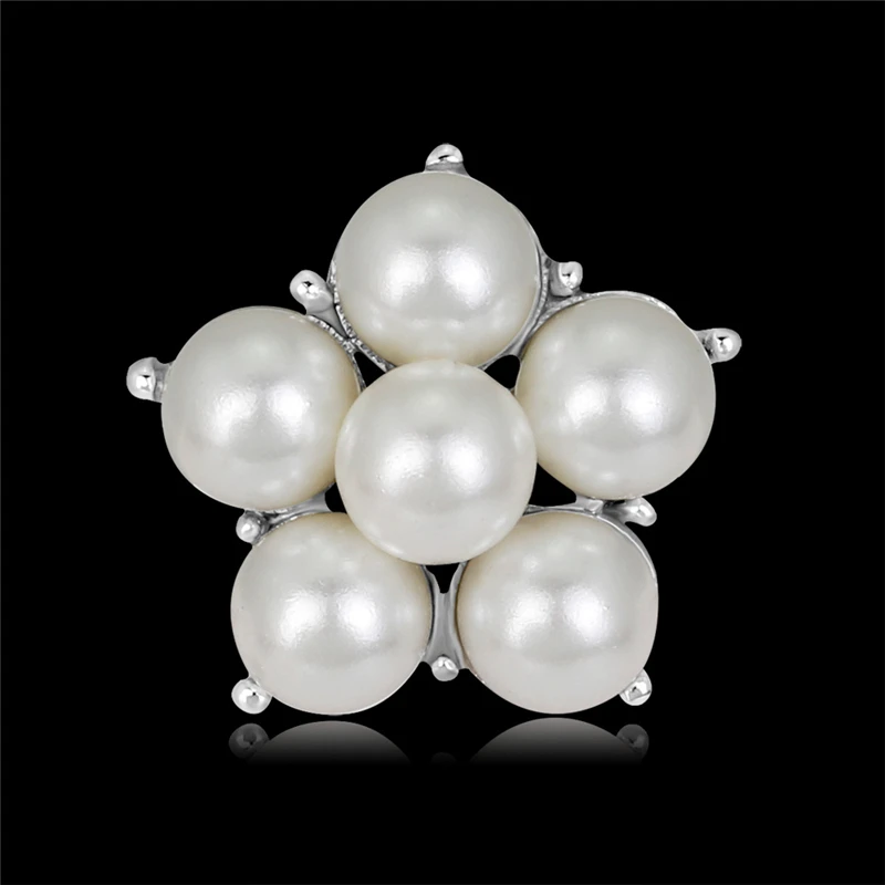 Мини-брошь из сплава с жемчугом свадебная брошь маленькая пряжкой на воротнике