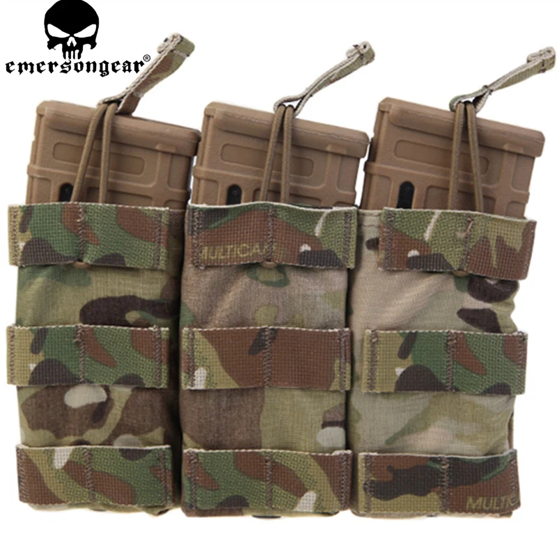 EmersonGear Тактический 5 56. 223 Журнал Сумка MOLLE модульная Тройная открытая верхняя