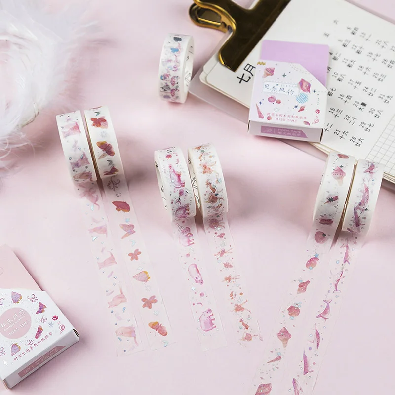 1 шт. Kawaii клейкая лента милый Единорог васи декоративная маскирующая для детей